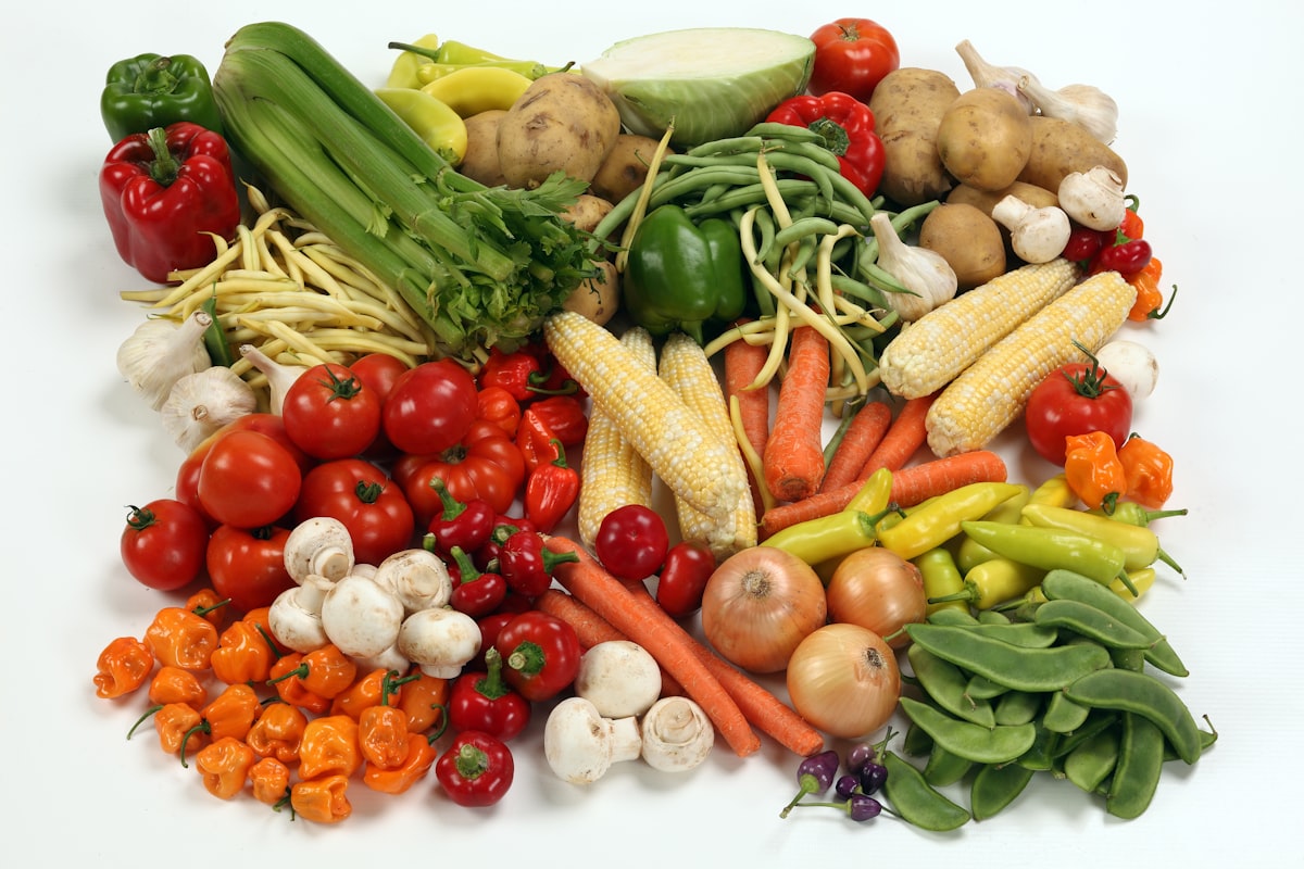 Shopping list and fresh ingredients